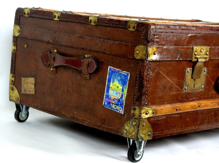 19 th c. French Steamer Trunk as Coffee Table at 1stDibs steamer