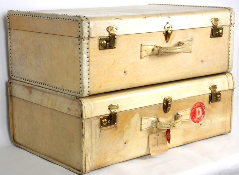 Antique French Parchment Suitcase from the singer Jacqueline François