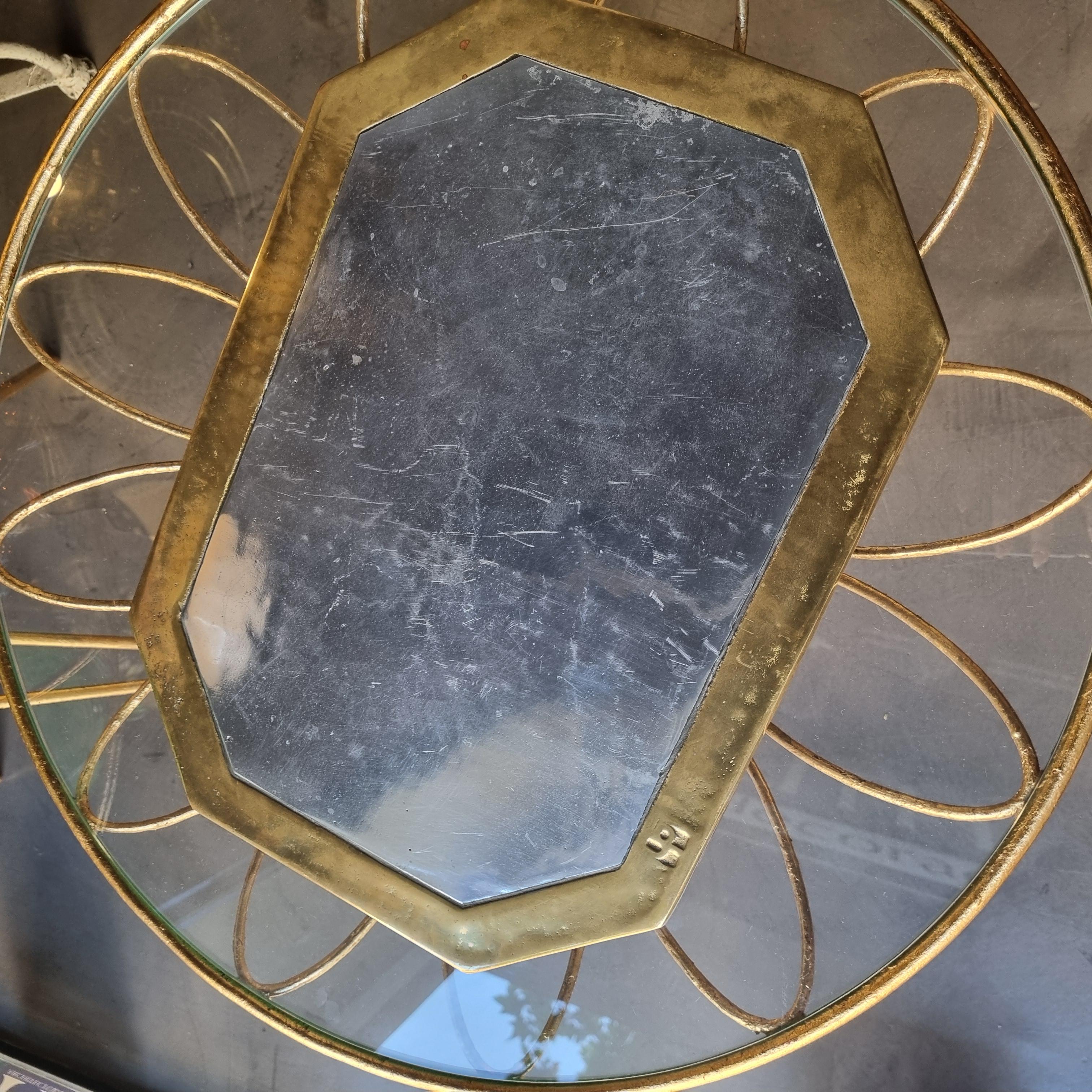 David Marshall Brutalist Octagonal Tray or Table Coaster, Spain, 1980s 10