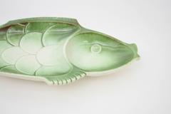 Royal Haeger Green Glazed Ceramic Fish Platter, circa 1950