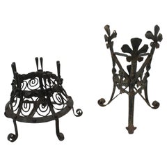 Pair of Spanish Wrought Iron Planters, 1940s