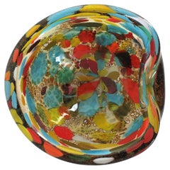Italian Multicolor Murano Murrine Glass Bowl, 1960s