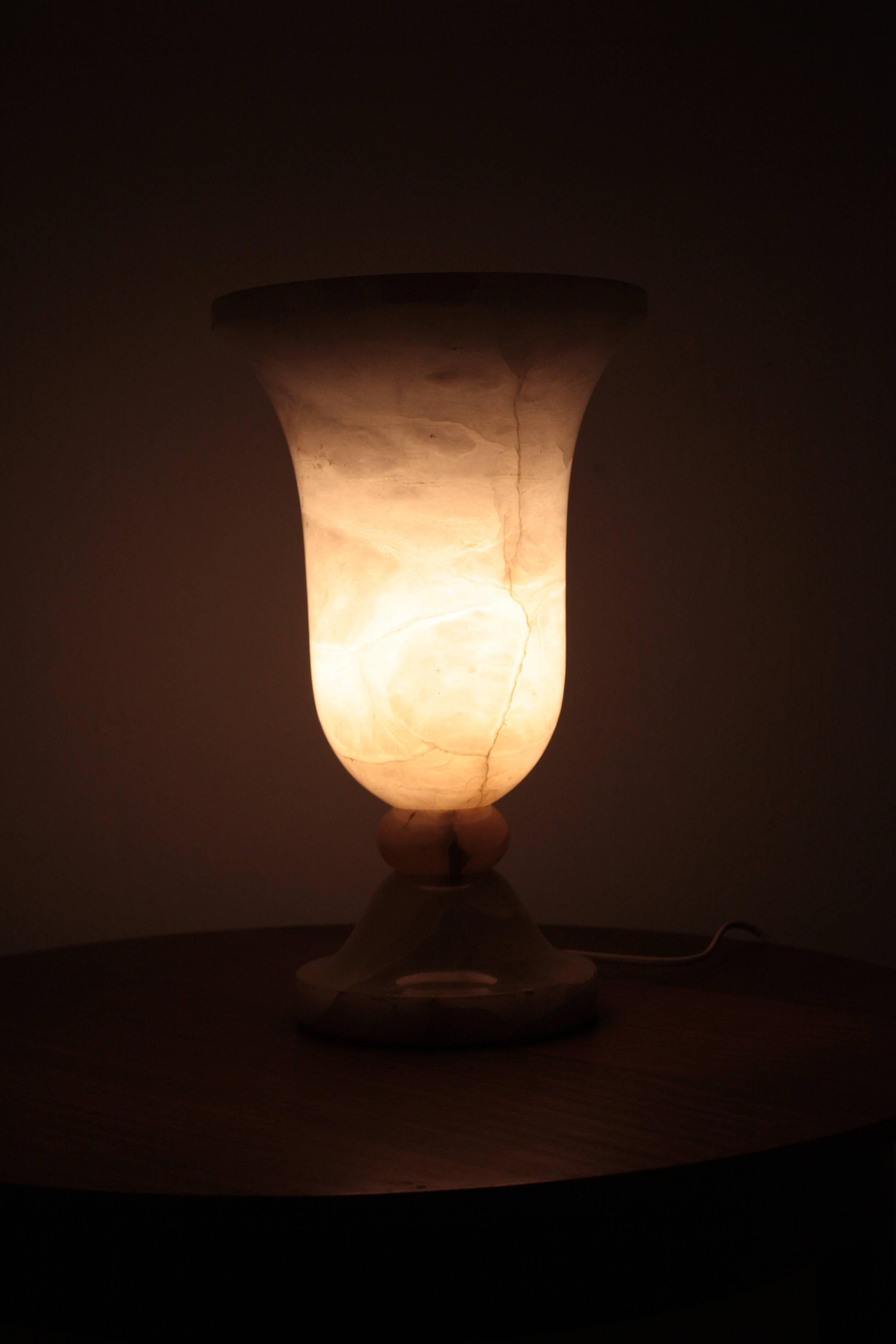 alabaster urn lamp