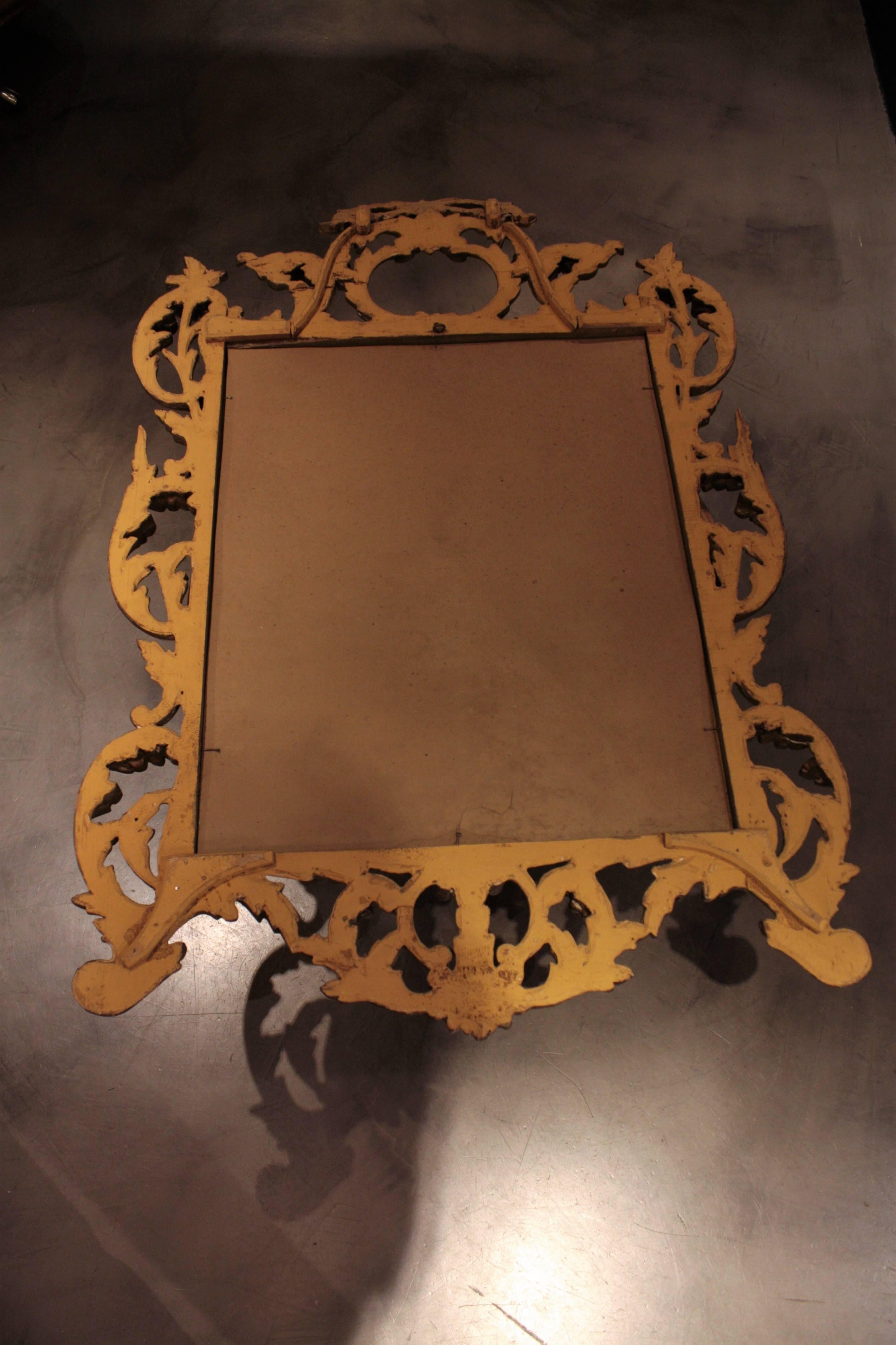 19th Century, Spanish, Rococo Style Finely Carved Giltwood Mirror 6