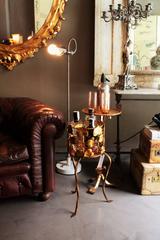 Spanish, 1950s Leafed Hand-Hammered Gilt Iron Planter