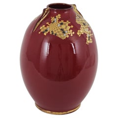 Red Gold Ceramic Vase, 1960s