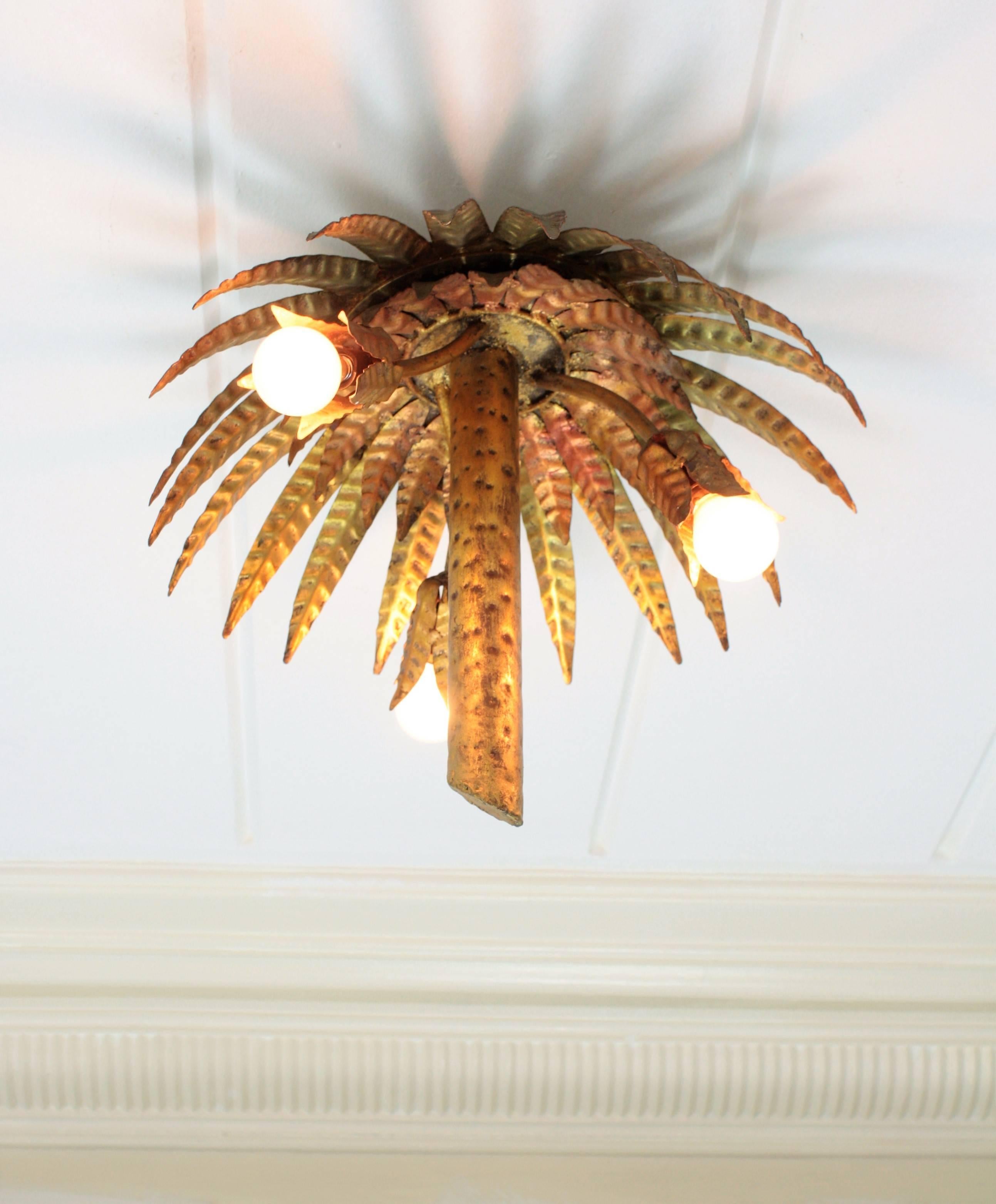 palm tree ceiling light fixture