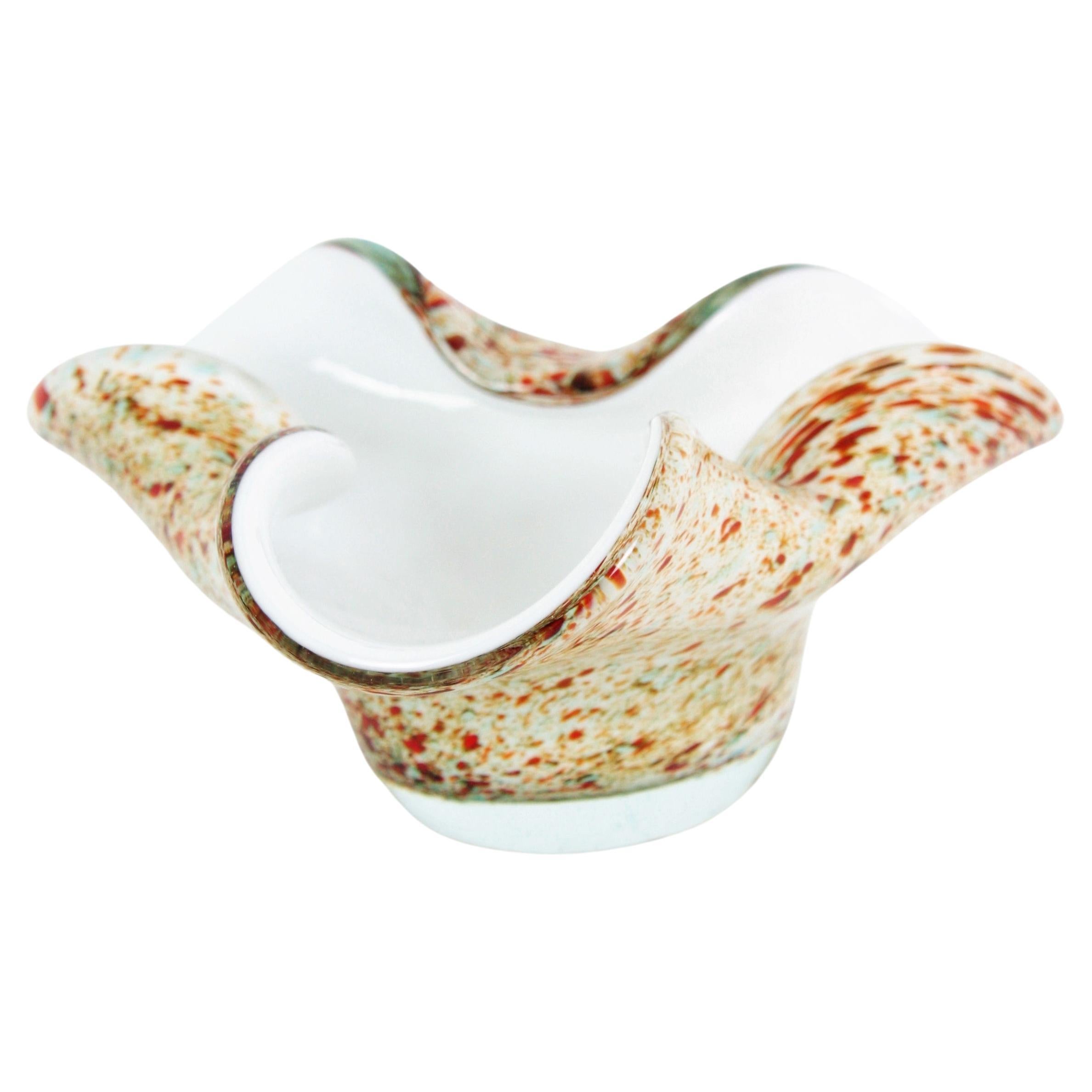 Organische Murano Multi Farbe Tutti Frutti Italienische Kunst Glasschale (Moderne der Mitte des Jahrhunderts) im Angebot