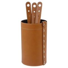 Modern Fireplace Tool Set BATLY by Limac Design - Regenerated Leather