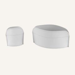 Regenerated Leather Mini Desk Set DOBRA - Modern - 2 pieces