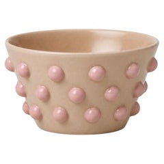 Ciotola scultorea in gres Nubo Beige, design contemporaneo