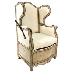 A Very Rare French Period Louis XVI Reclining Invalid Chair c.1780