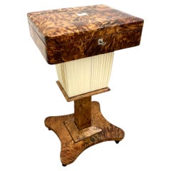 Early 19th c. Regency Tortoiseshell Sewing Work Table