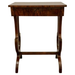 19th c. Austrian Biedermeier Walnut Sewing Table