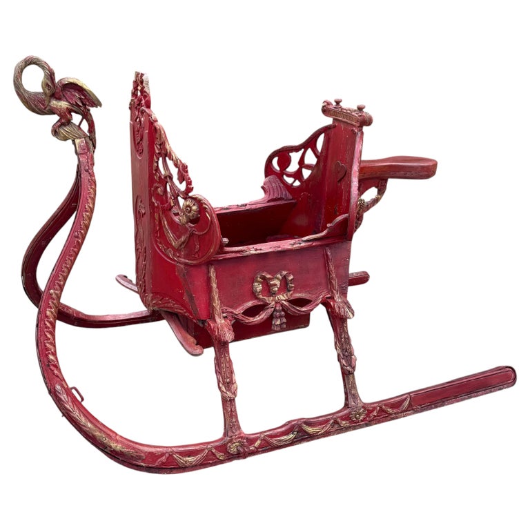1stDibs A Late 19th c. Russian / Baltic Child's Sleigh c.1890
