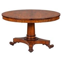 TABLE DE SALON EN BOIS DE ROSEAU DE STYLE RÉGENCE, DATANT DE 1820 ENVIRON, AVEC PLATEAU BASCULANT ET PIED TRIPOD