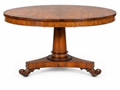TABLE DE SALON EN BOIS DE ROSEAU DE STYLE RÉGENCE, DATANT DE 1820 ENVIRON, AVEC PLATEAU BASCULANT ET PIED TRIPOD