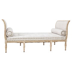 Neoclasssical Upholstered Gustavian Daybed, Sweden, circa 1770