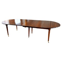 Louis XVI Walnut Extension Dining Table, France , circa 1780-1795