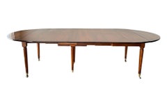 Louis XVI Walnut Extension Dining Table, France , circa 1780-1795