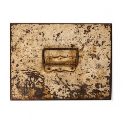 Antique Kreamer Spice Lock Box, Tin-Plated Steel, Six Tins, Circa 1920