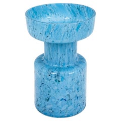 Mid-Century Scandinavian Hand-Blown Art Glass Vase, Turquoise, circa 1965