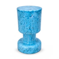Mid-Century Scandinavian Hand-Blown Art Glass Vase, Turquoise, circa 1965