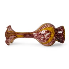 Jarrón escultural de cristal artístico de Murano, técnica «Corroso», de mediados de siglo, 1960