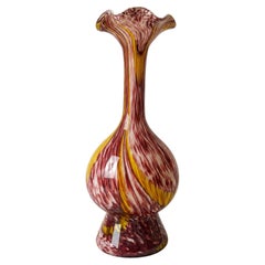 Jarrón escultural de cristal artístico de Murano, técnica «Corroso», de mediados de siglo, 1960