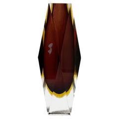 Skulpturale Vase aus Murano-Glas, Sommerso-Technik, um 1960