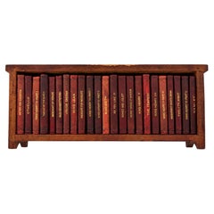Antique Miniature Shakespeare Book Collection, Red Leather, Circa 1905
