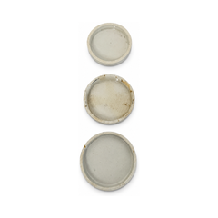 Victorian Antique English Pot Lids Set by Burgess, Circa 1880