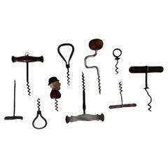 Vintage Corkscrew Collection with Wood, Bakelite and Figural Handles