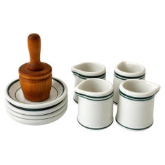 Vintage Ravenswood Pottery Restaurantware Set, Creamers & Butter Mold