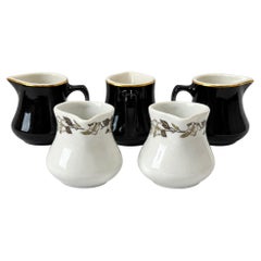 Set of 5 Vintage Restaurantware Creamers by Shenango & Homer Laughlin