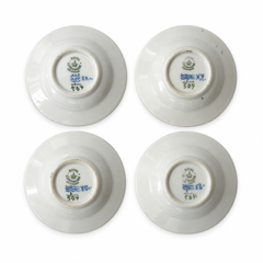 Set of Four Royal Copenhagen Blue Fluted Butter Pats, Denmark, 1961