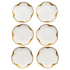 Set di sei vaschette per il burro in porcellana Limoges di Haviland, collezione “Silver Anniversary”