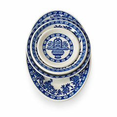 Vintage Jackson China Blue Delft Tableware Set of Four, 1950s