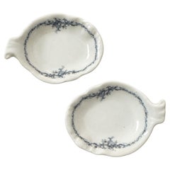 Juego de dos platos para ostras de Lamberton China para el Hotel Stafford, hacia 1930