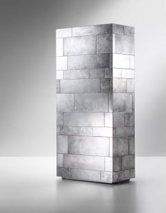 De Castelli, Chest of Drawers, Stainless Steel, Cobalt Blue Interior, Italy