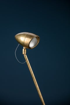 Table Lamp, LED Brass Lamp with Frosted Glass Diffuser, Enzo Catellani, Italy