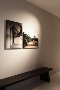 Banco, Porro, banco de madera maciza de abeto, Piero Lissoni, de inspiración japonesa, Italia