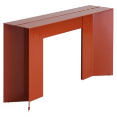 Konsolentisch, Aluminium-Konsolentisch von Nao Tamura, japanisch inspiriertes Design, Italien