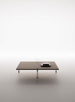 Table basse, table basse « Schwob » en travertin, Agapecasa, Angelo Mangiarotti, Italie