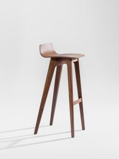 Taburete de bar, madera de fresno, roble, estructura de nogal, Formstelle, Zeitraum, Alemania