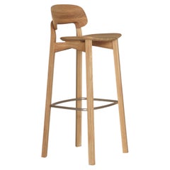 Taburete de bar, estructura de roble o nogal americano, Läufer & Keichel, Zeitraum, Alemania