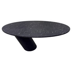 Tavolo da pranzo in marmo, scrivania, Nero Marquina, Angelo Mangiarotti, Agapecasa, Italia