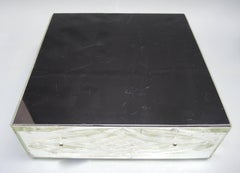 French Art Deco Mirrored Glass Pedestal Stand, circa 1930