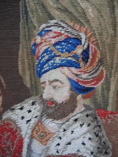 19th Century Framed Needlepoint Panel of King David