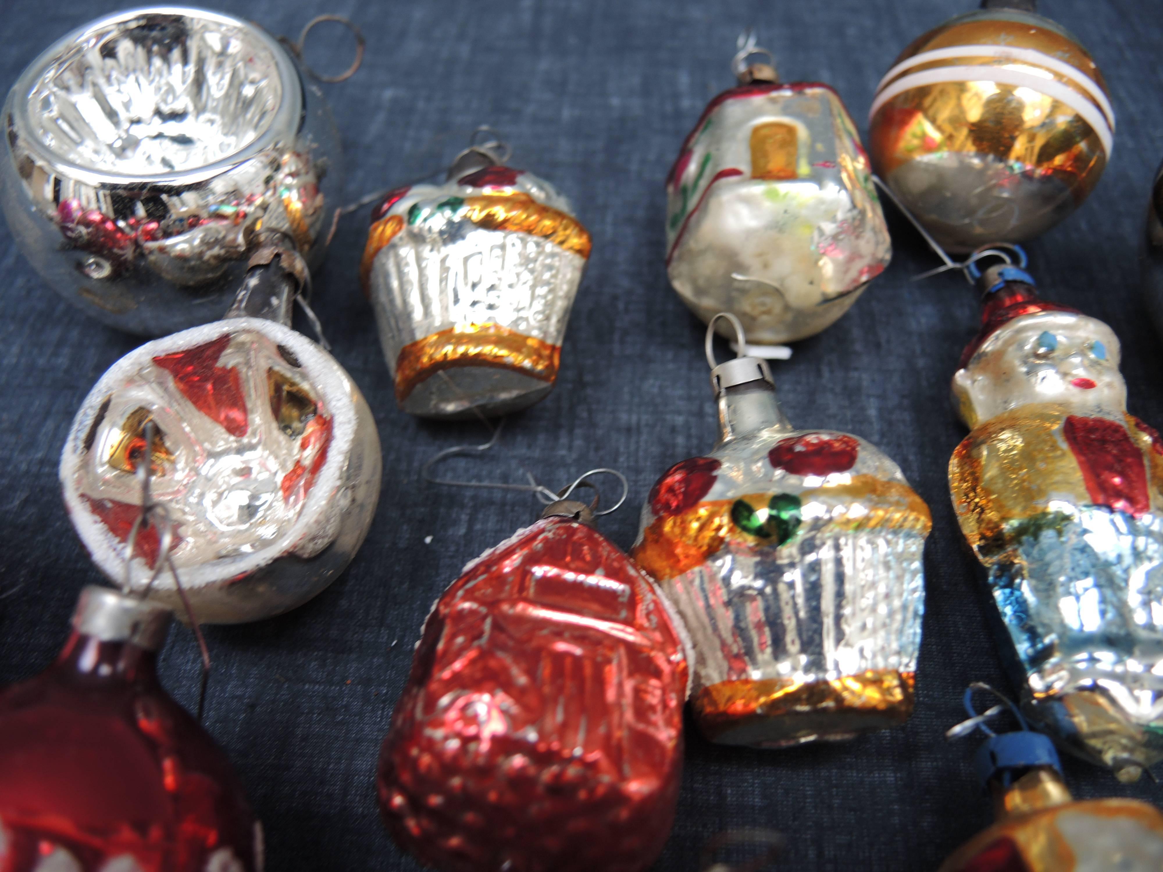 Vintage Collection of 28 Glass Christmas Ornaments 4